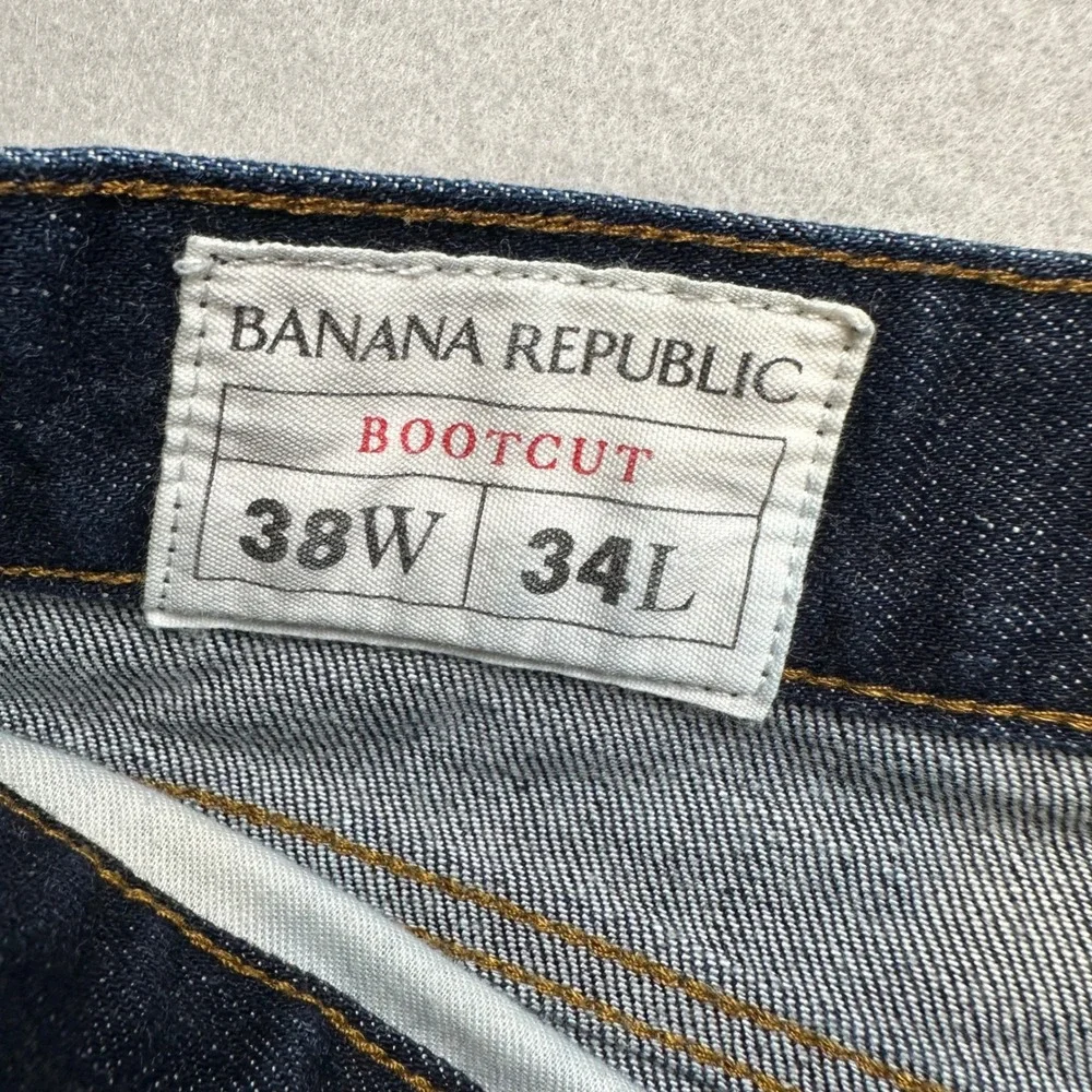 Banana Republic Jeans Mens 38x34 Dark Wash Blue Bootcut Stretch Denim Pants
